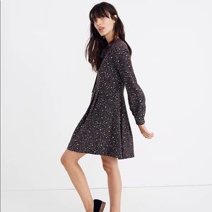 Madewell Balsam Tie-Neck Dress in Starry Night